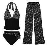 3-Pc. Mickey Mouse Tankini Swimsuit with Pants for Her