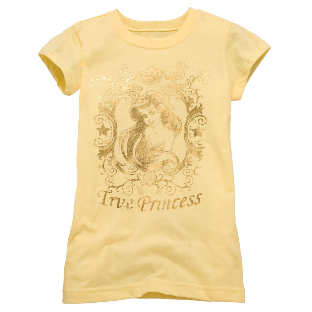 Gold Foil Ariel Tee For Girls
