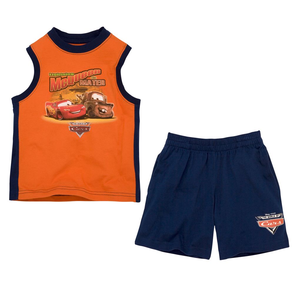 2 Pc Lightning McQueen Tank Top amp Shorts Set
