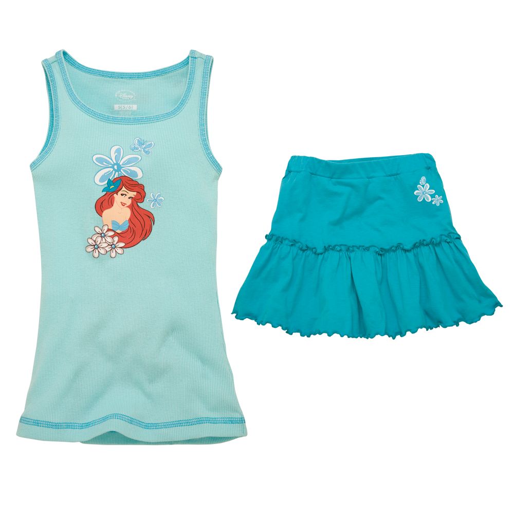 2 Pc Princess Ariel Tank Top amp Skort Set For Girls
