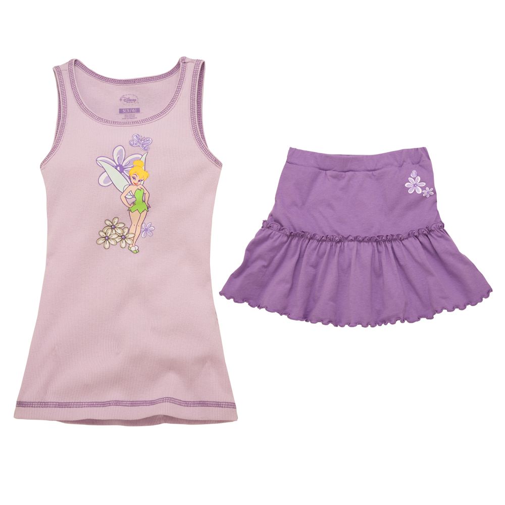 2 Pc Tinker Bell Tank amp Skort Set For Girls