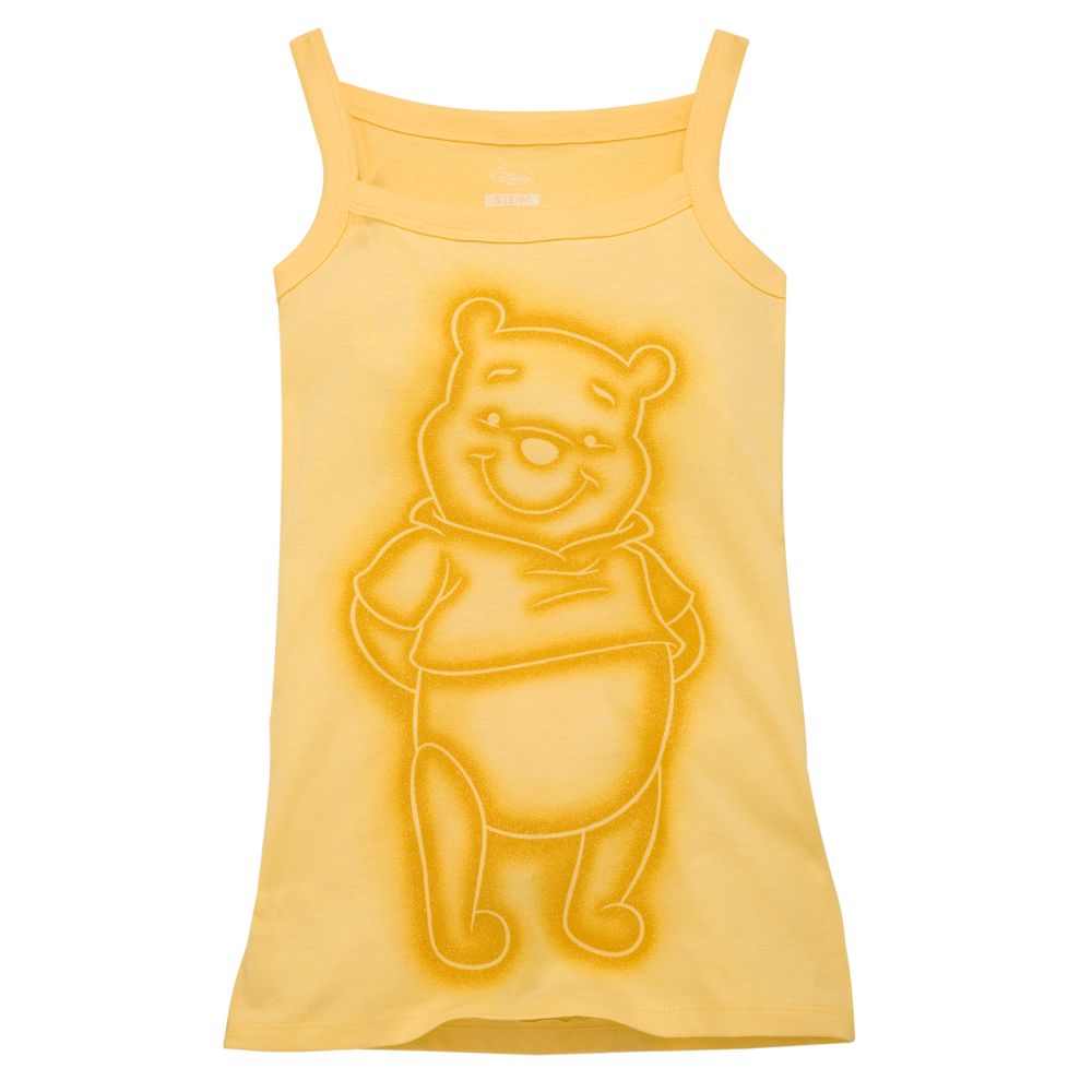 Glitter Winnie the Pooh Tank Top For Girls