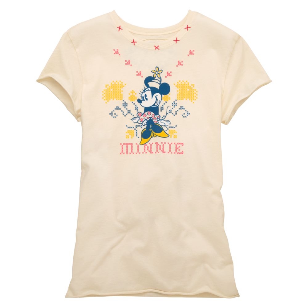 Homespun Minnie Mouse Junior Tee for Her