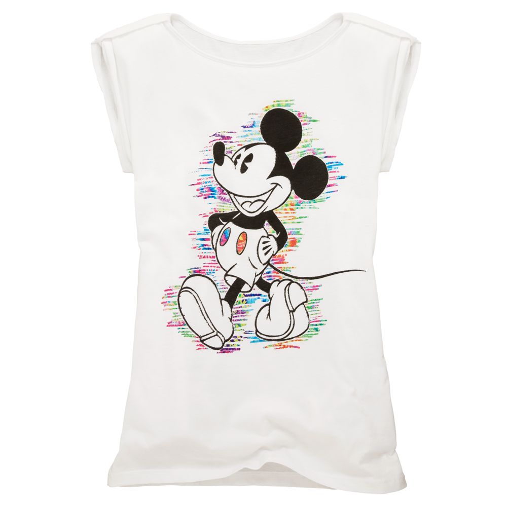 Rolled-Sleeve Mickey Mouse Tee for Her