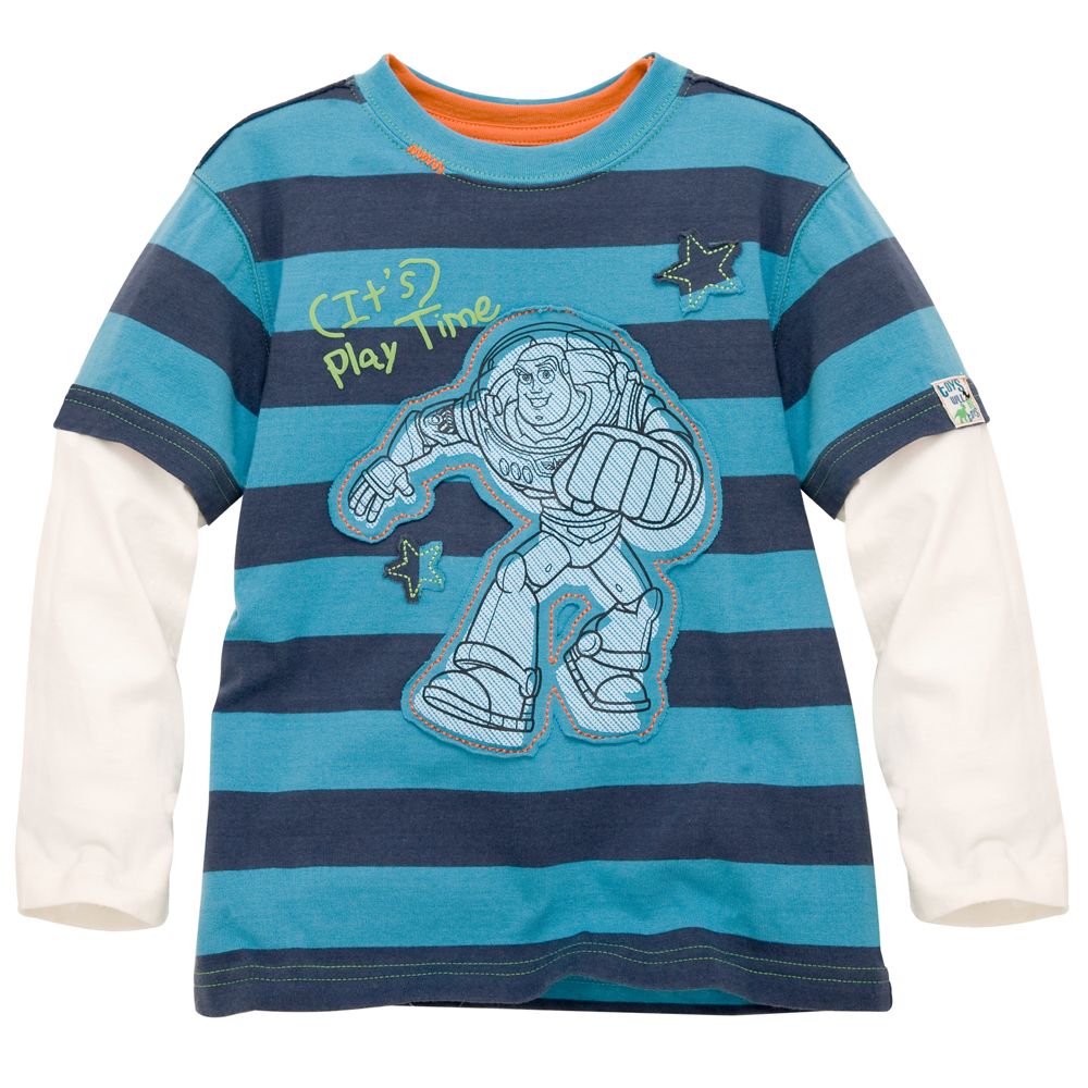 Double-Up Long Sleeve Buzz Lightyear Tee for Toddler Boys