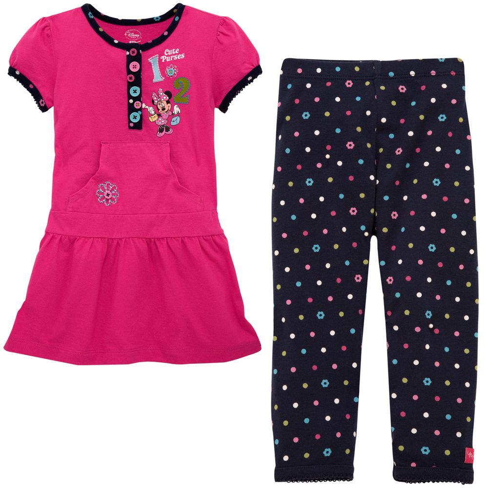 2-Pc. Minnie Mouse Dress and Legging Set for Toddler Girls