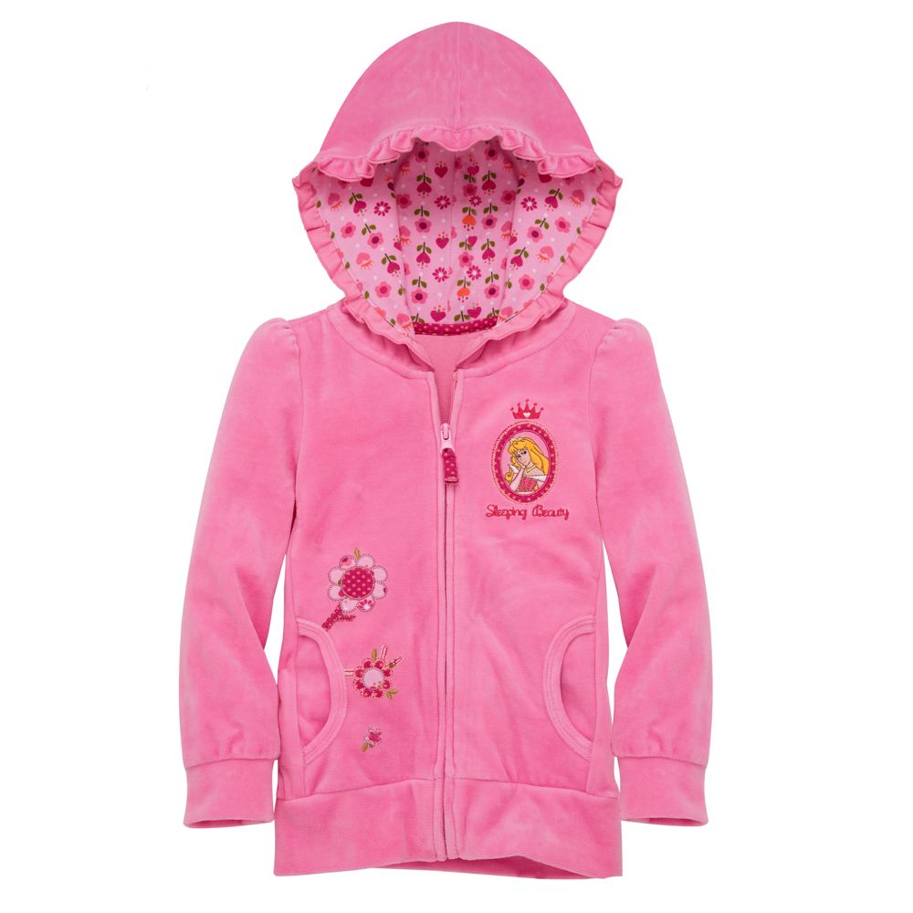 Velour Sleeping Beauty Hoodie Jacket for Girls