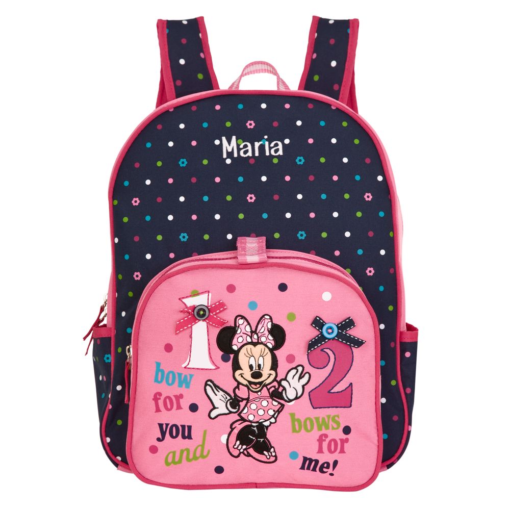 Personalized 2 Cute Minnie Mouse Backpack