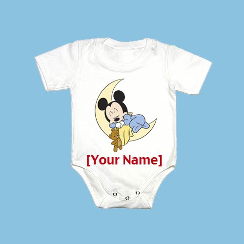 Baby Mickey on the Moon You-Design-It Creeper for Infants