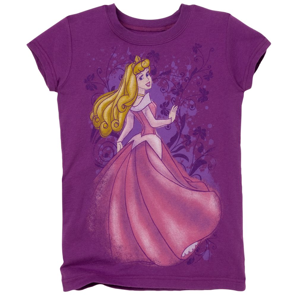 Royal Purple Sleeping Beauty Tee for Girls