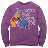 Long-Sleeve Fleece Eeyore and Pooh Sweatshirt for Women