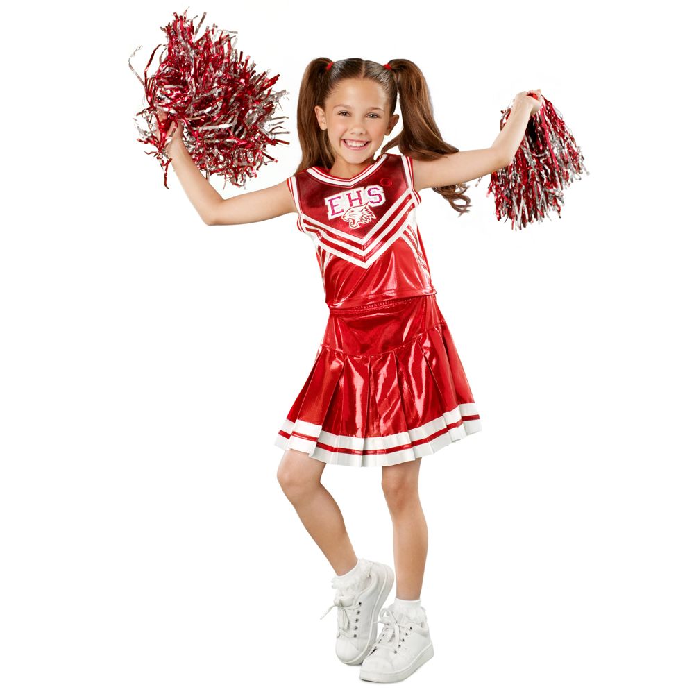 Light-Up High School Musical Cheerleader Costume with Pom Poms for Girls