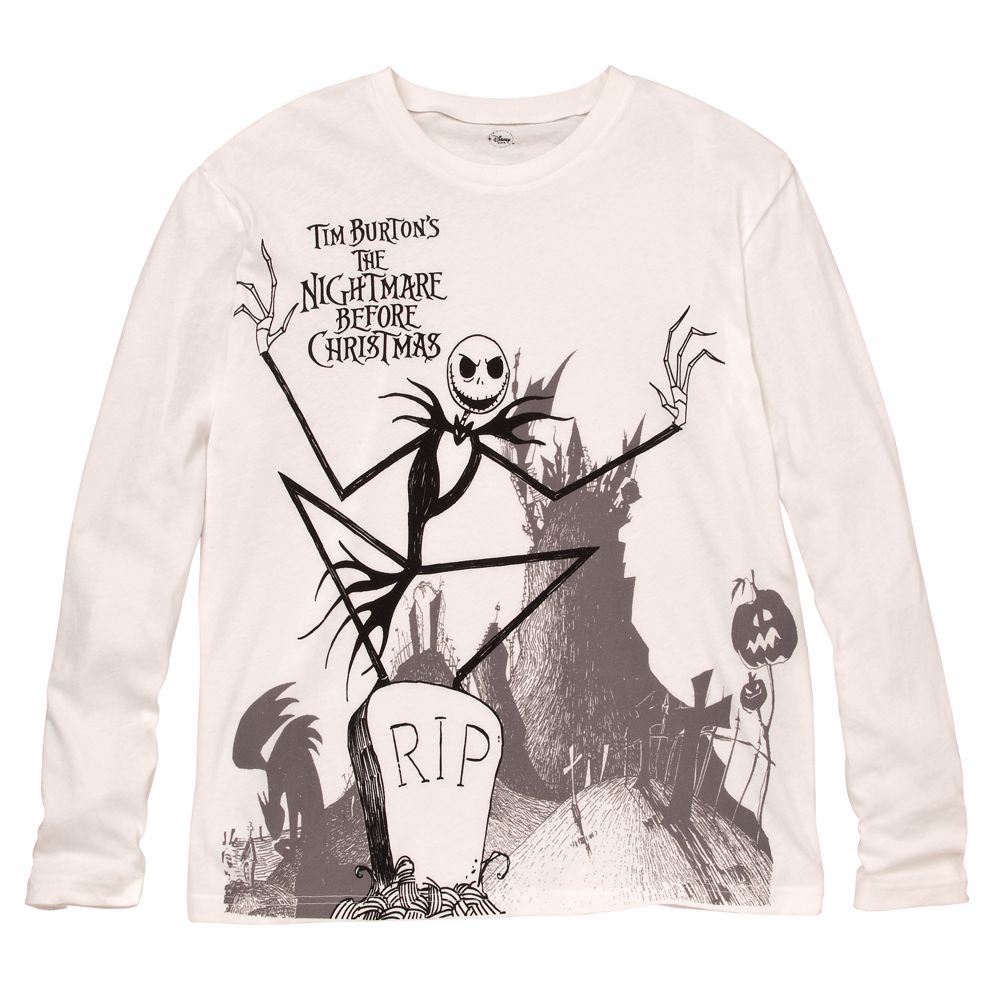 Long-Sleeve RIP Jack Skellington Tee for Men