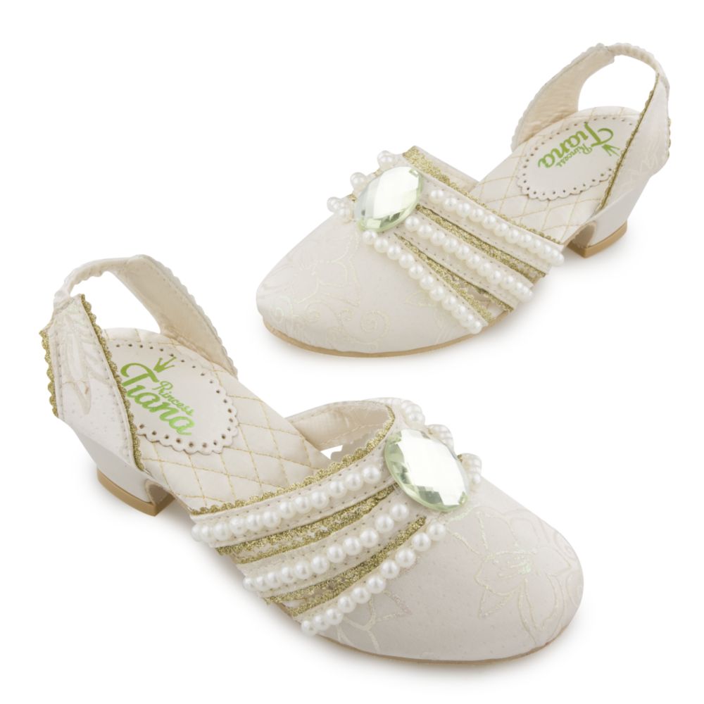 The Princess and the Frog Deluxe Princess Tiana Wedding Shoes for Girls