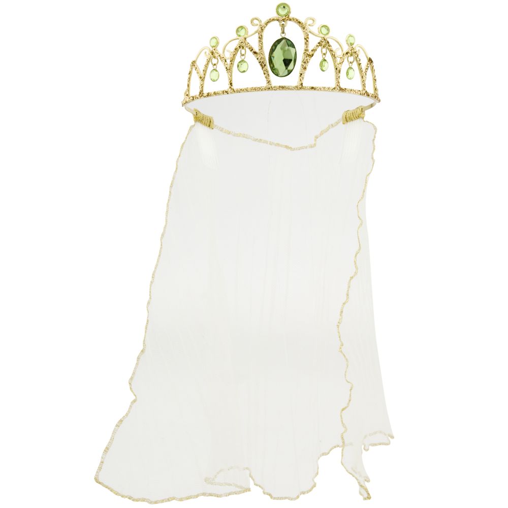 The Princess and the Frog Deluxe Princess Tiana Wedding Tiara with Veil for Girls