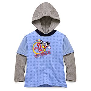 Long-Sleeve Mickey Mouse Tee with Hood for Toddler Boys