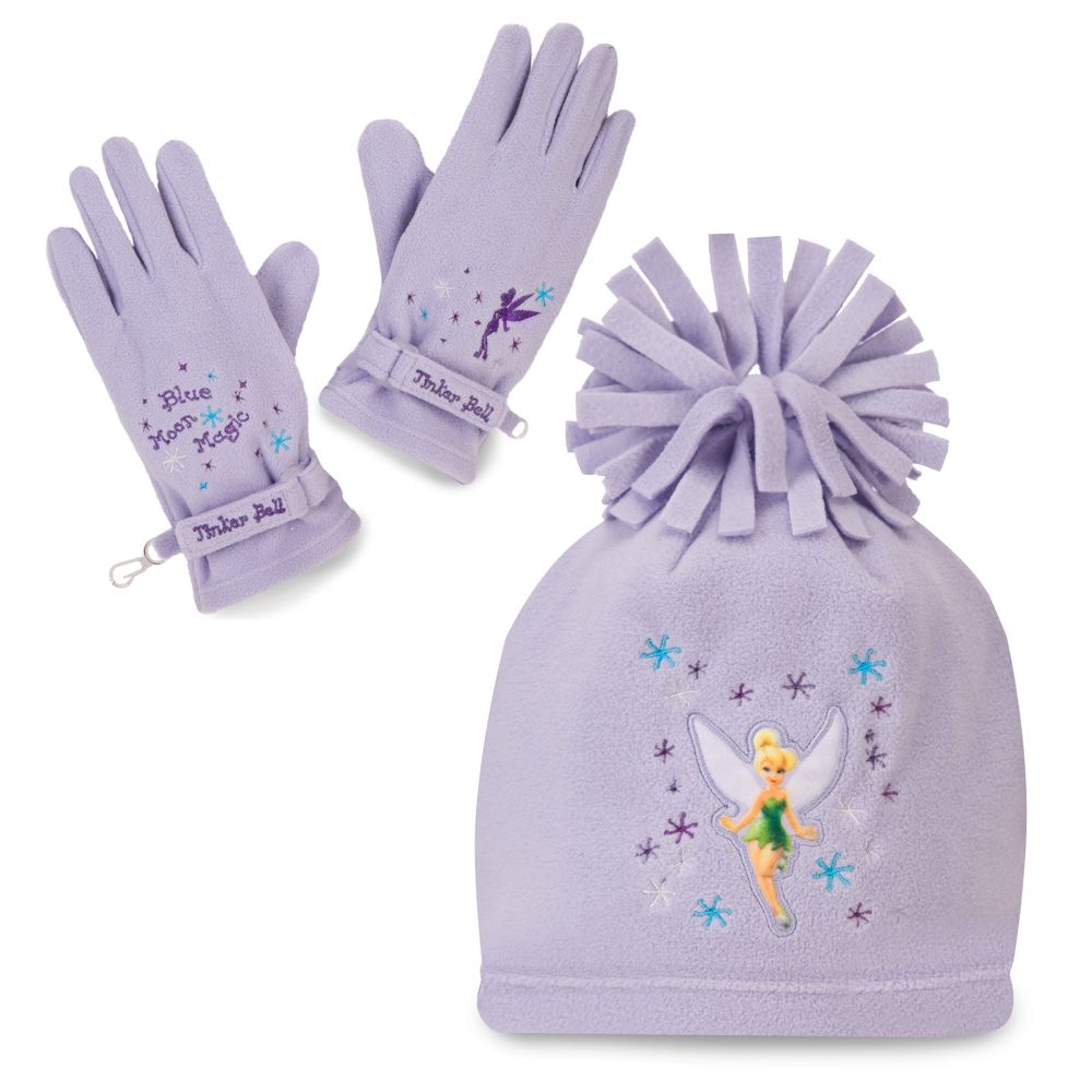 Fleece Tinker Bell Hat and Glove Set for Girls