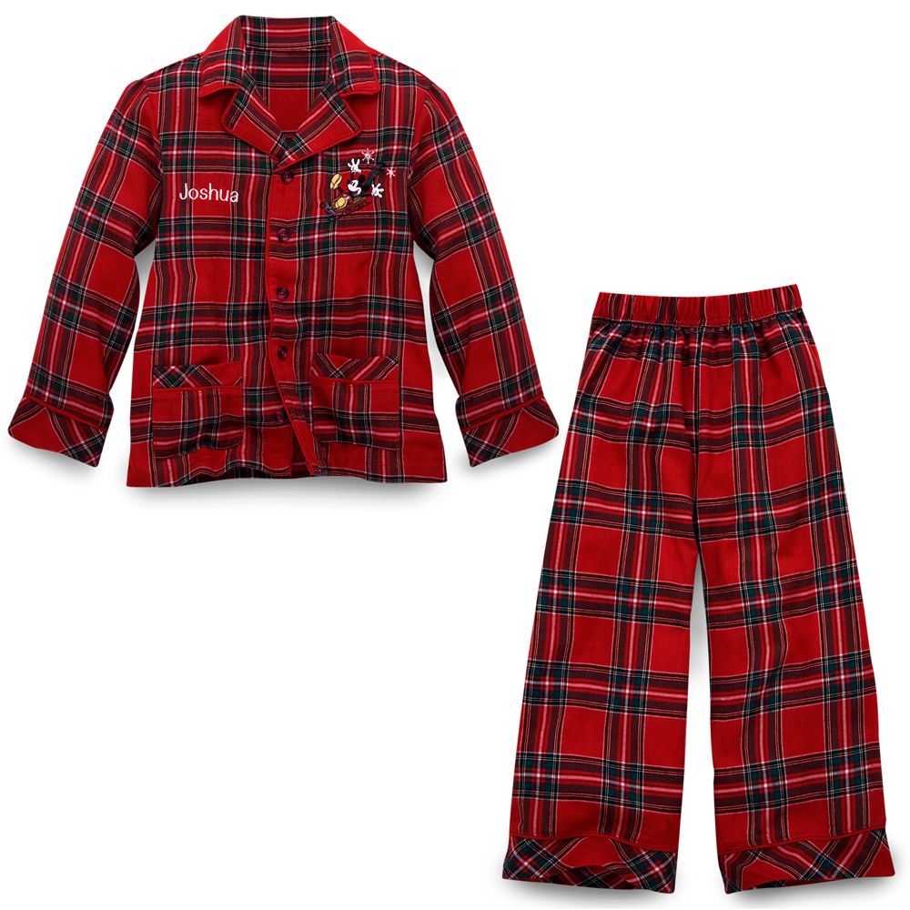 Personalized Holiday Mickey Mouse Pajamas for Boys