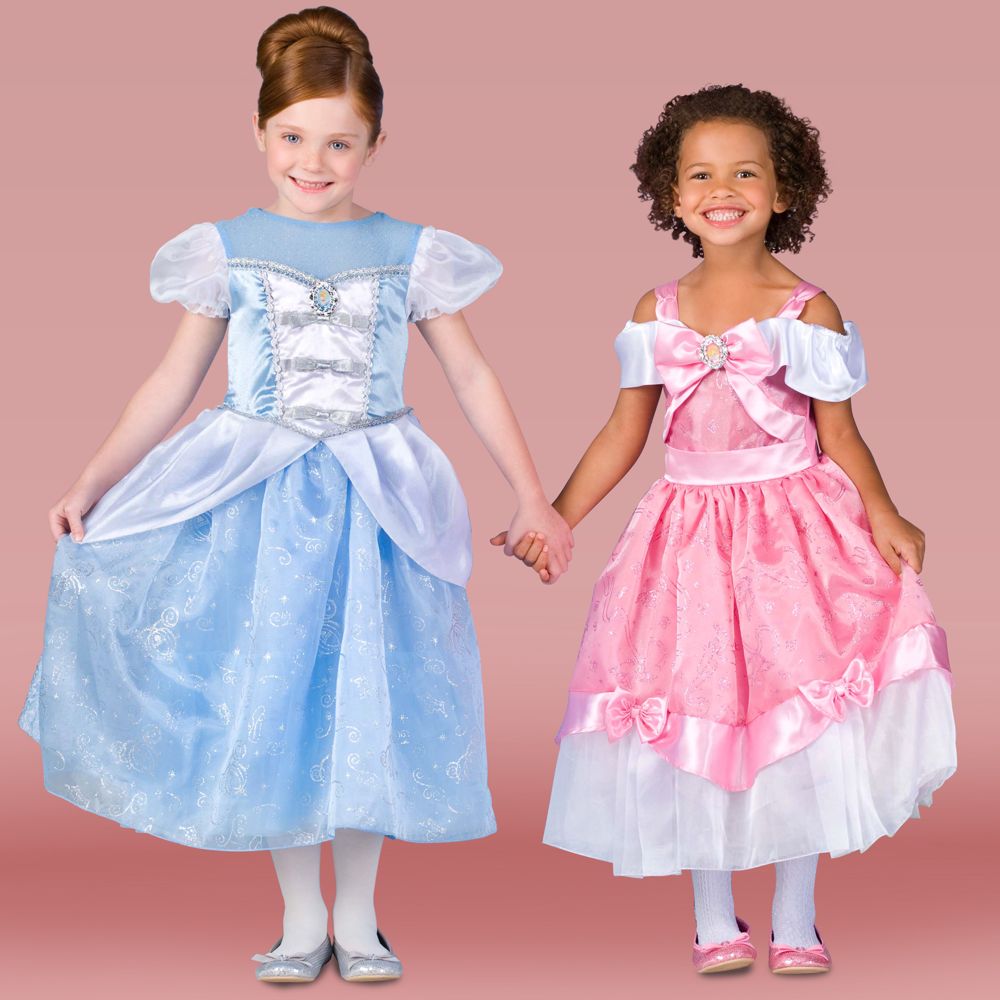Glittering Cinderella Costumes for Girls - Set of 2