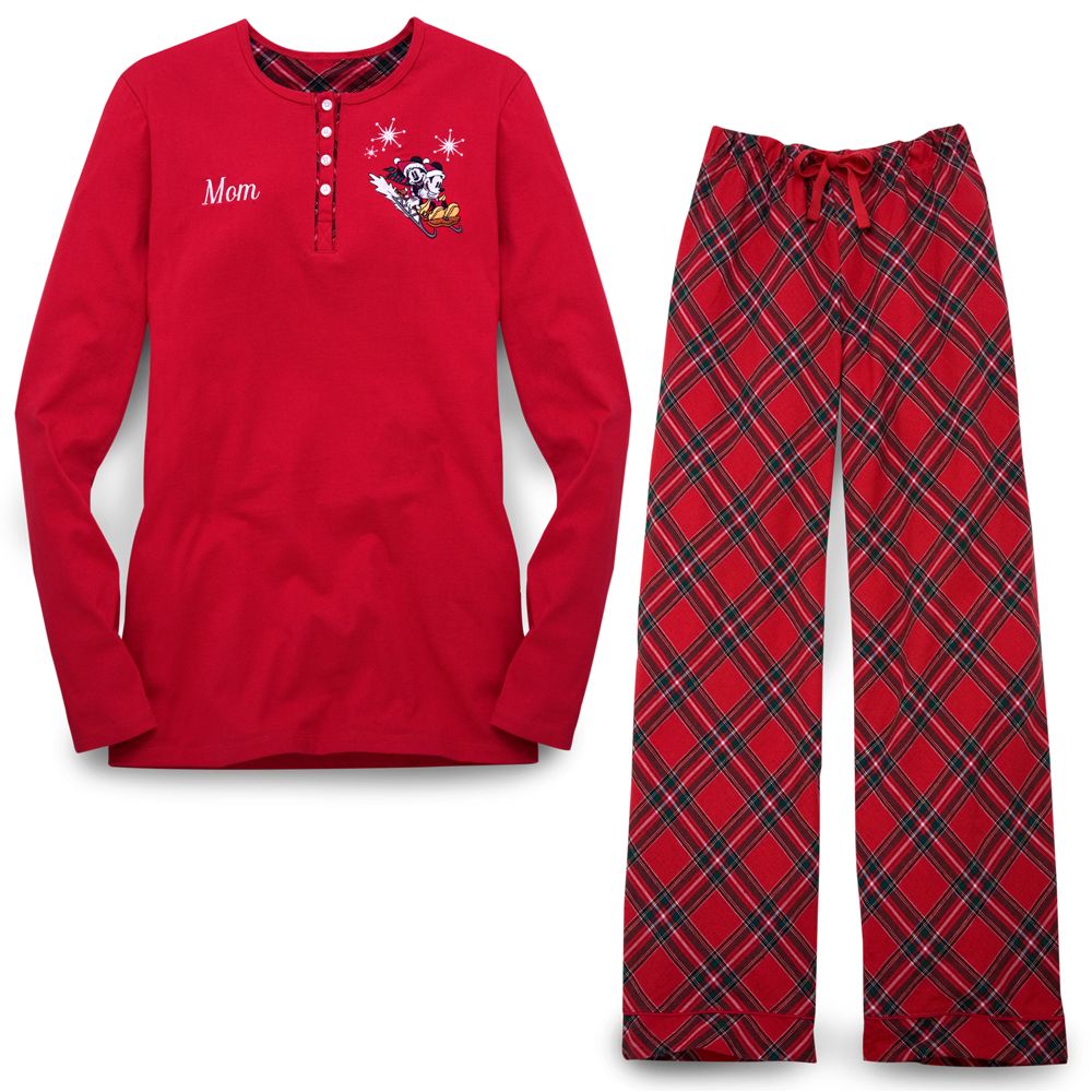 Personalized Holiday Mickey Mouse Pajamas for Women