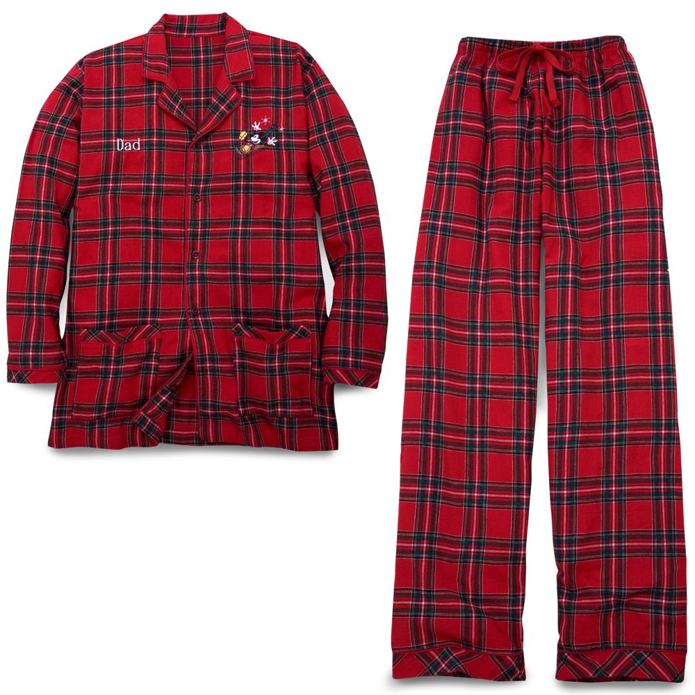 Personalized Holiday Mickey Mouse Pajamas for Men