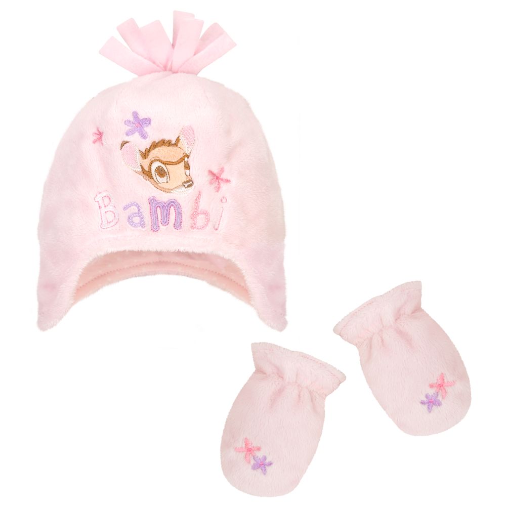 Fleece Bambi Hat and Mitten Set for Infants