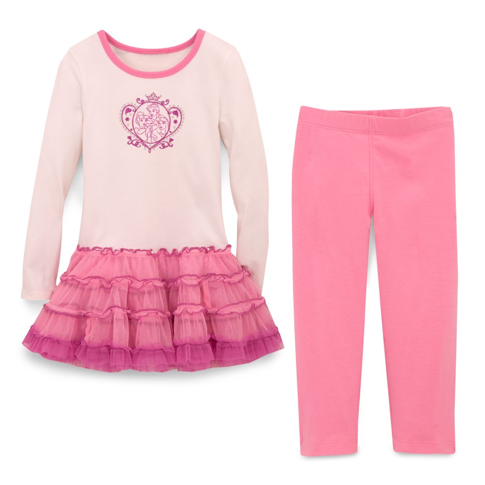 Disney Princess Party Dress with Leggings for Girls