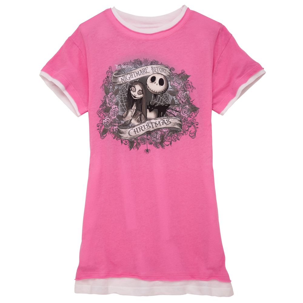 Layered Sally and Jack Skellington Tee for Women