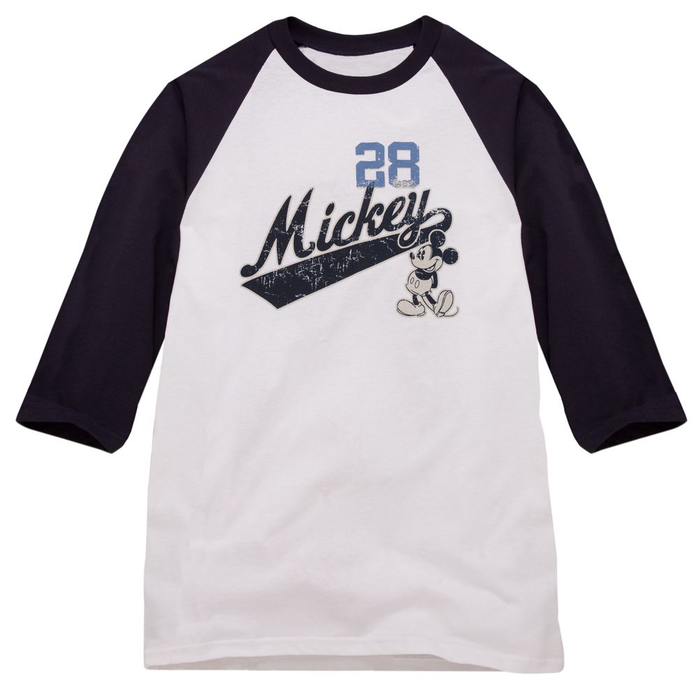 3/4 Sleeve Varsity Mickey Mouse Tee for Men