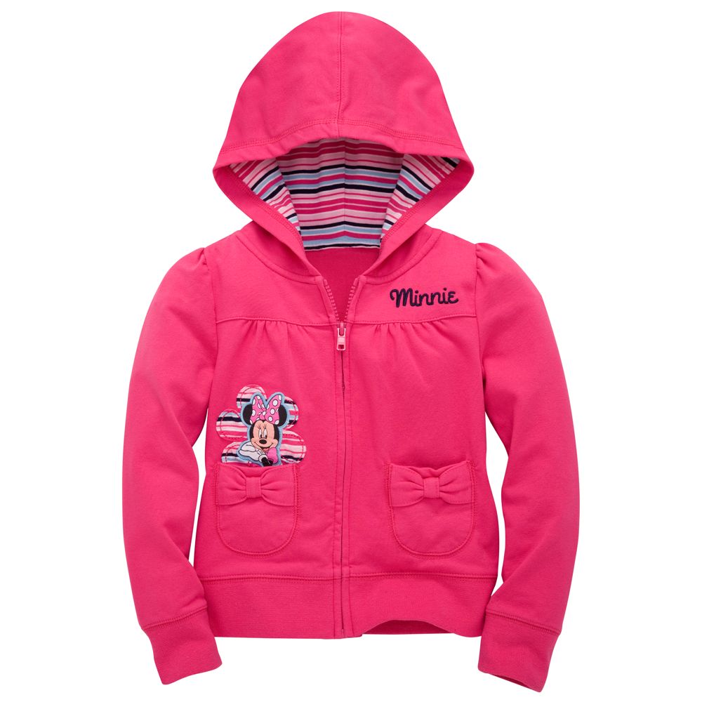 Knit Hoodie Minnie Mouse Jacket for Toddler Girls