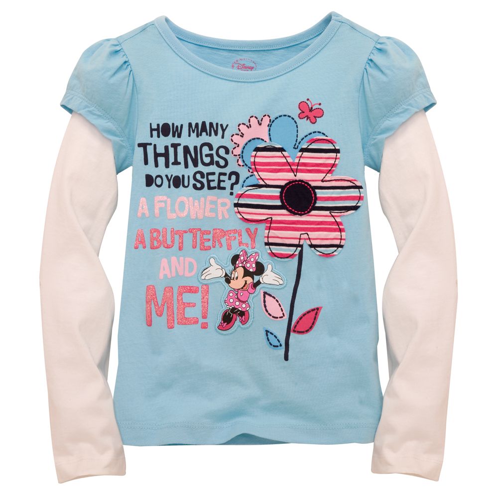 Double-Up Long Sleeve Minnie Mouse Tee for Toddler Girls