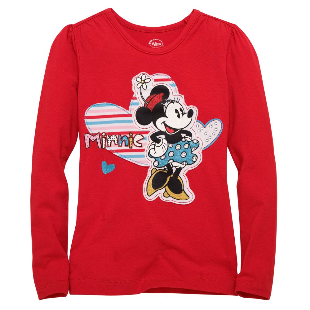 Red Sweetheart Minnie Mouse Tee for Girls
