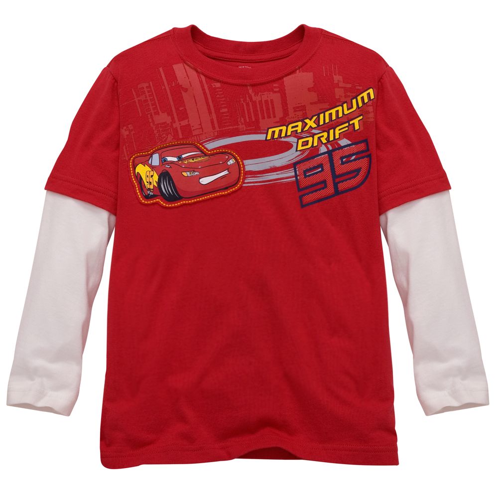 Double-Up Long Sleeve Lightning McQueen Tee for Toddler Boys