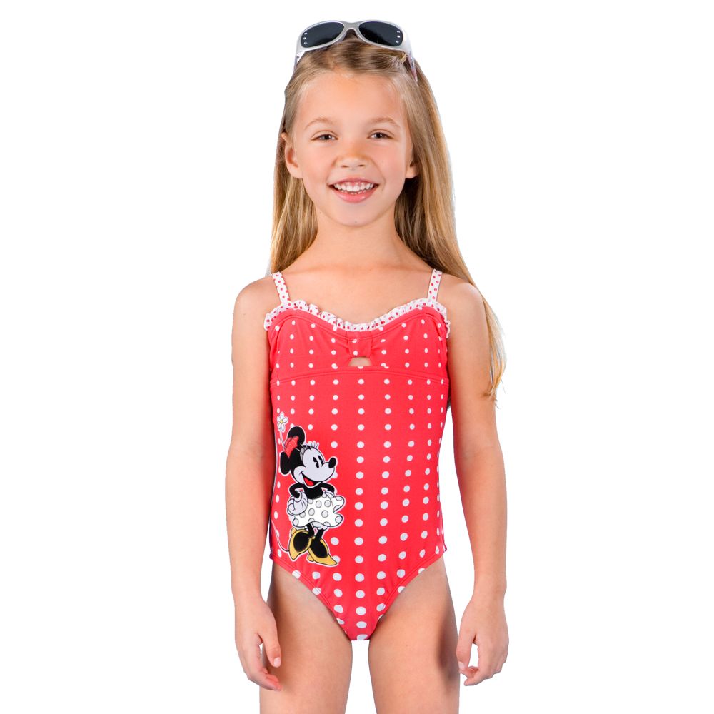 Polka Dot Minnie Mouse Swimsuit for Girls