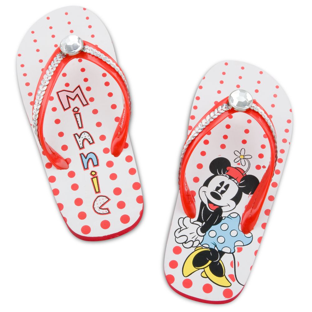Classic Minnie Mouse Flip Flops for Girls