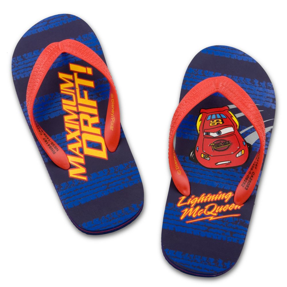 Lightning McQueen Flip Flops for Boys