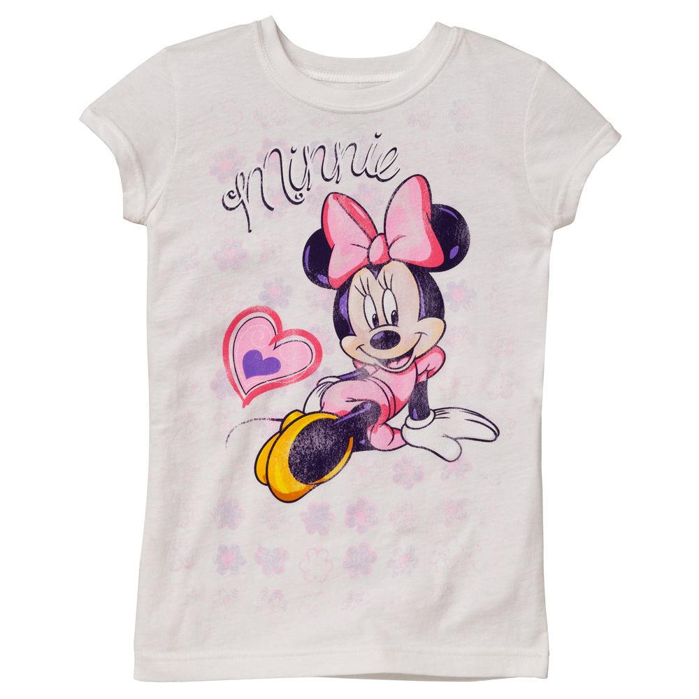 Heart Minnie Mouse Tee for Girls