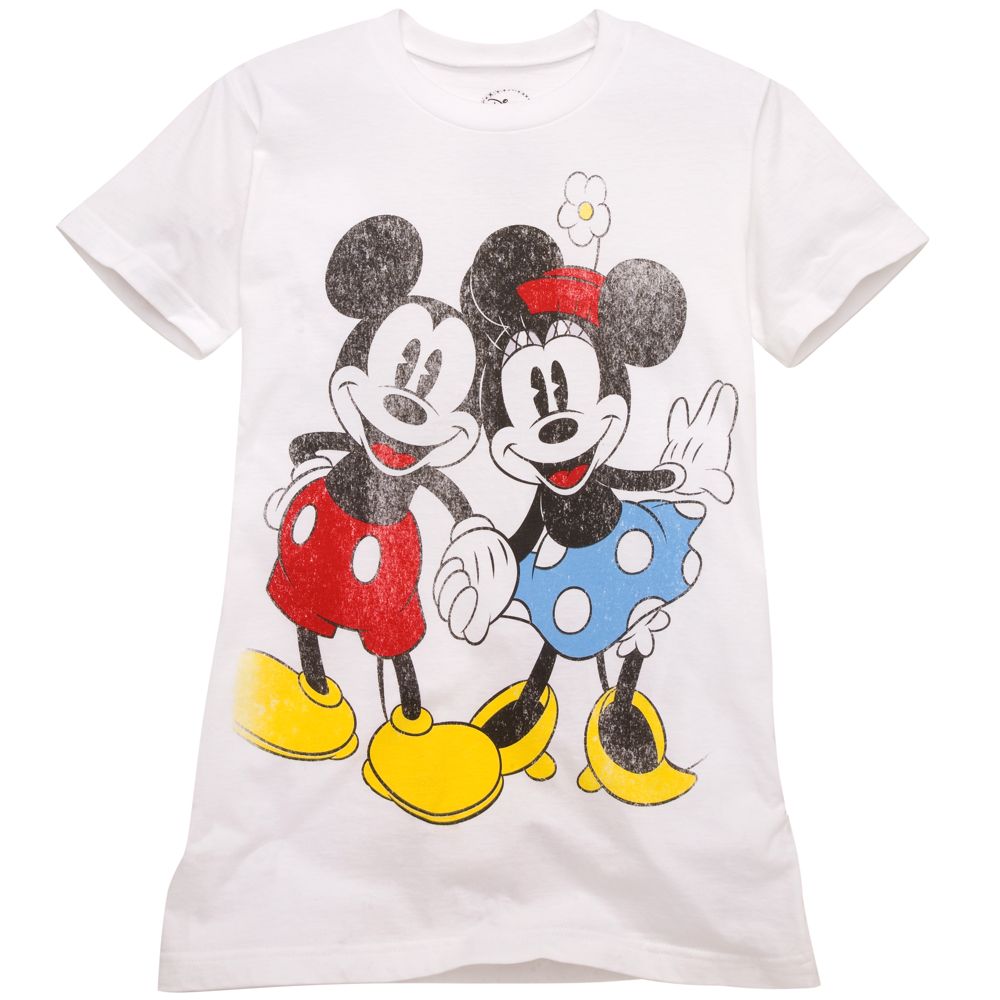 2 FOR Classic Mickey and Minnie Mouse Tee for Women