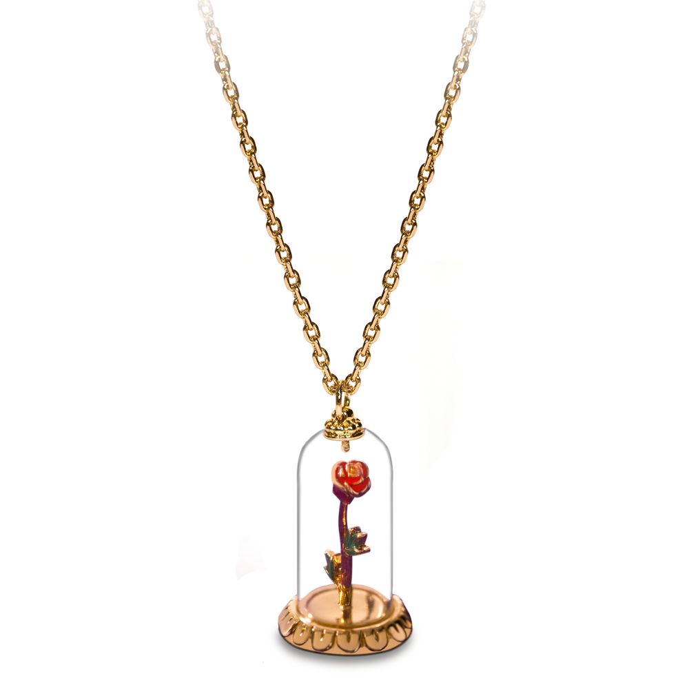 ''Enchanted Rose'' Beauty and the Beast Necklace by Disney Couture