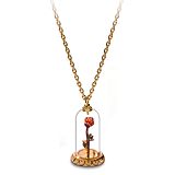 ''Enchanted Rose'' Beauty and the Beast Necklace by Disney Couture