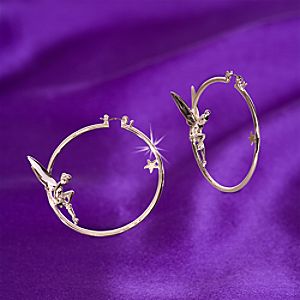 Tinker Bell Hoop Earrings by Disney Couture