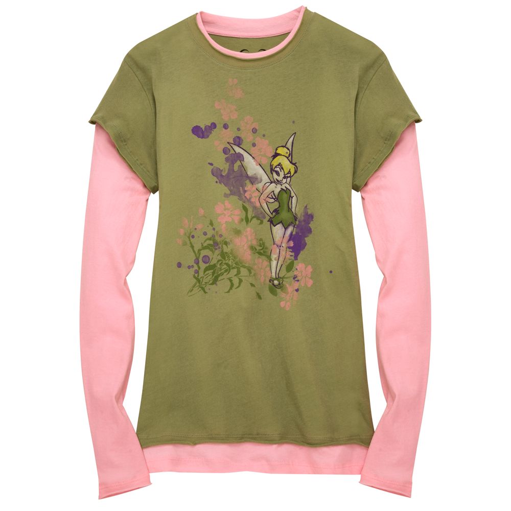 Double-Up Long-Sleeve Tinker Bell Tee for Women