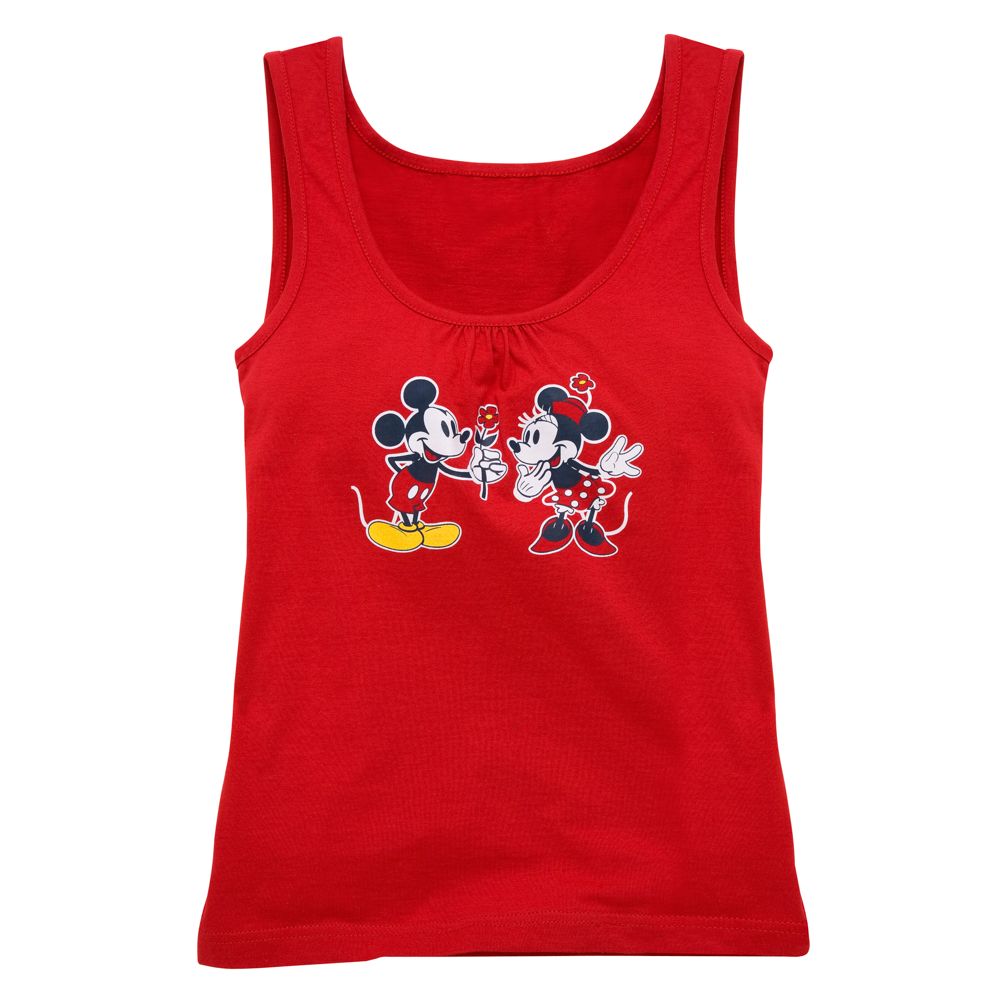 Sweetheart Mickey and Minnie Mouse Tank for Women