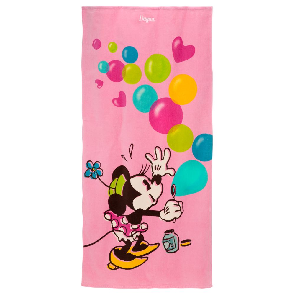 Personalized Organic Cotton Minnie Mouse Beach Towel