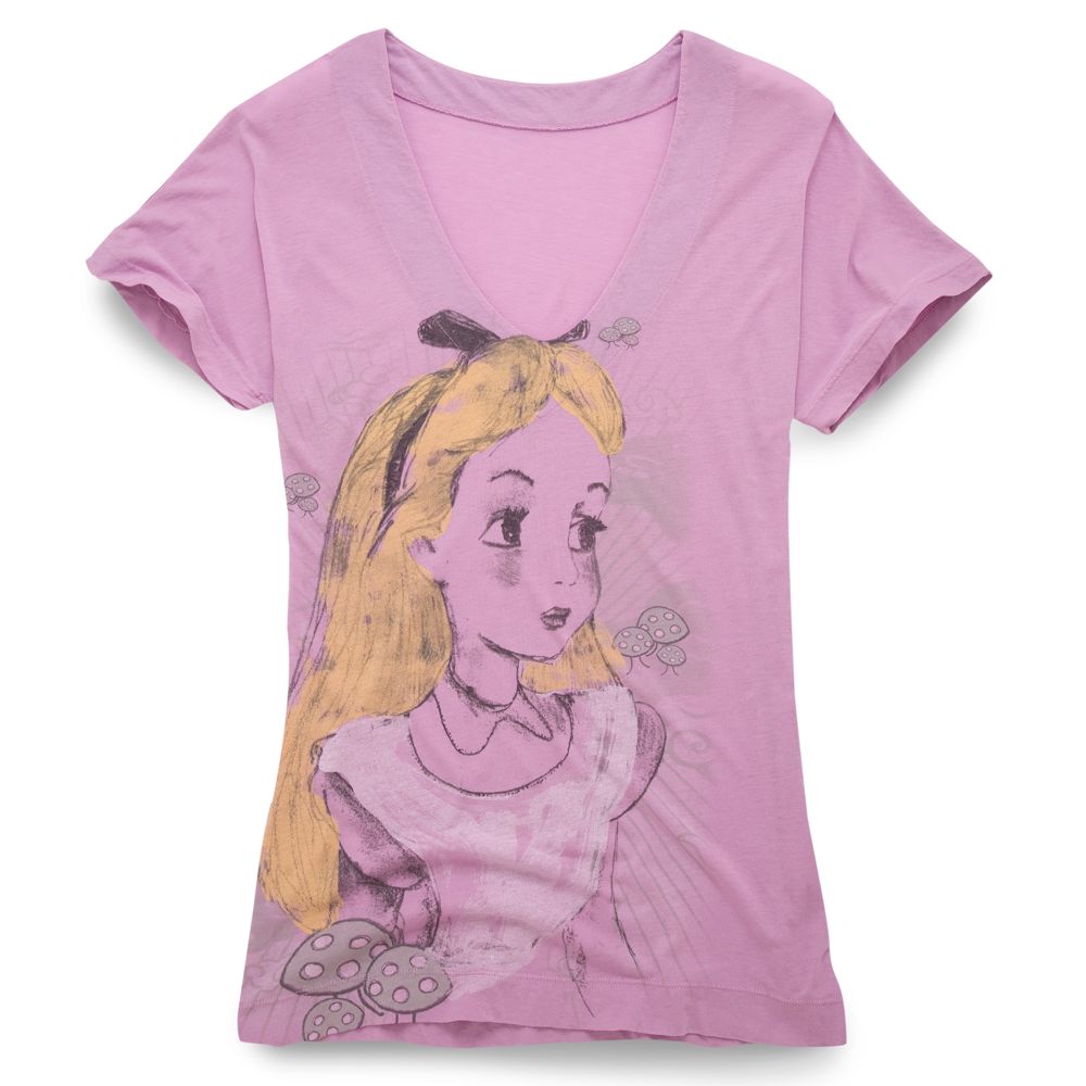 Vee-Neck Alice Tee by Disney Couture for Women