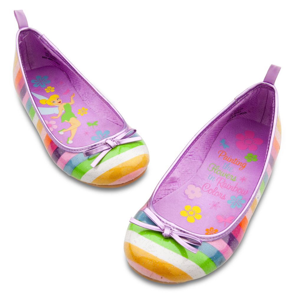 Striped Disney Fairies Ballet Shoes for Girls