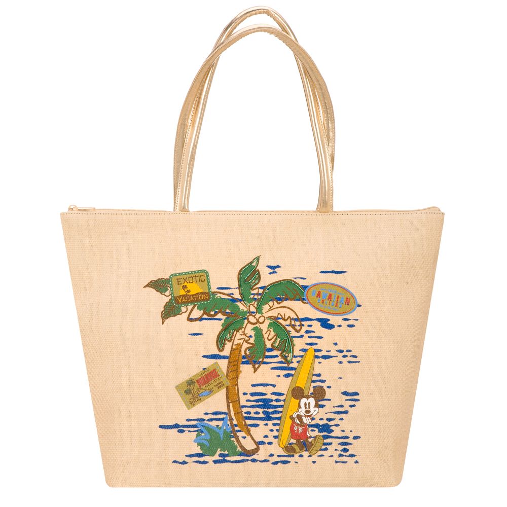 Aloha Mickey Mouse and Friends Straw Bag for Women