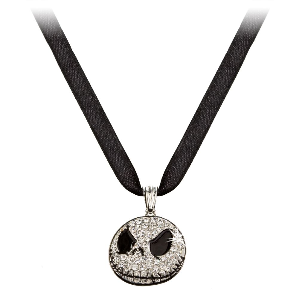 Tim Burton's The Nightmare Before Christmas Jack Skellington Crystal Ribbon Necklace
