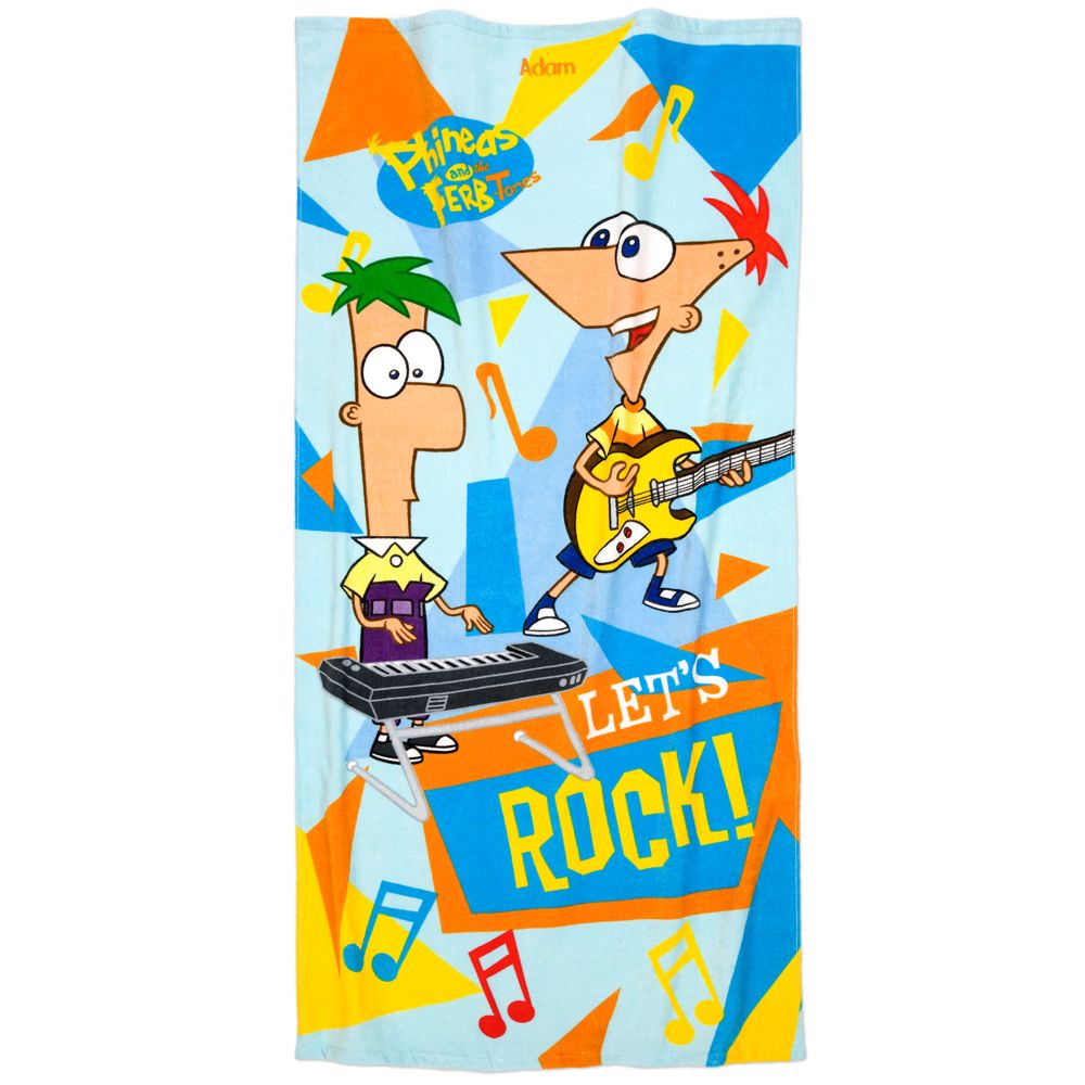 Personalized Phineas and Ferb Beach Towel