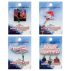 Mary Poppins The Broadway Musical Pin Set -- 4-Pc.